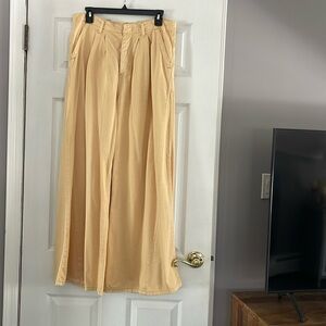 Free People pleated wide leg trousers